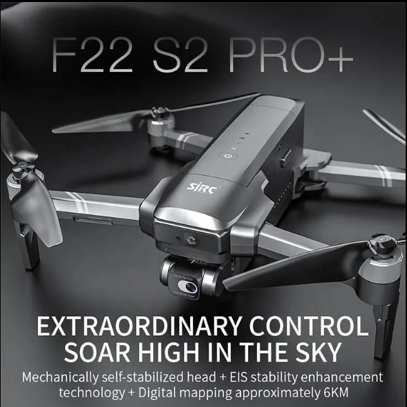 F22 S2 PRO+ 4K GPS Drone with 6KM Range, 40-Min Flight, and Laser Obstacle Avoidance